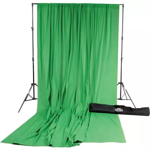 [SAP-GRP-GSC36-01] Savage Solid muslin 3x7m Greenscreen KIT (chroma)